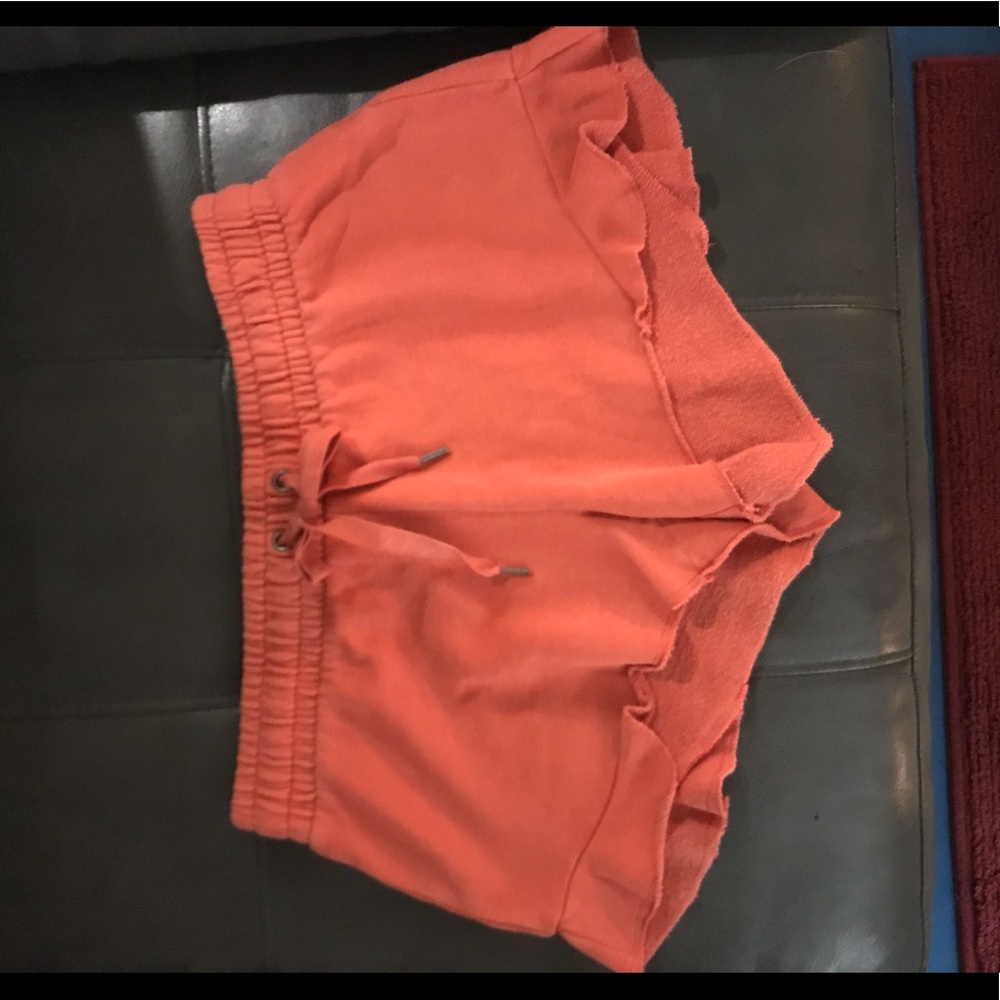 Medium orange shorts.